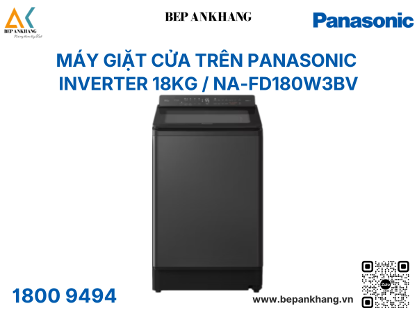 Máy giặt cửa trước Panasonic Inverter 18 kg / NA-FD180W3BV